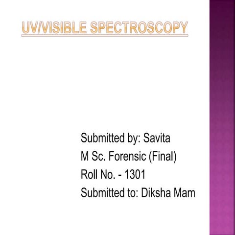 Uv/visible spectroscopy