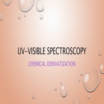 ultra voilet chemical derivatisation