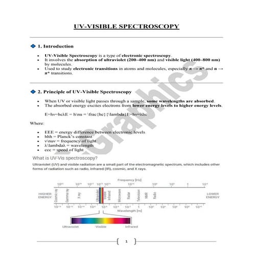 UV-Spectroscopy for B.Sc. Boitechnology Student