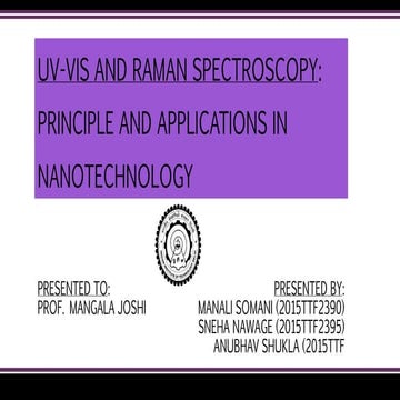 Uv vis and raman spectroscopy