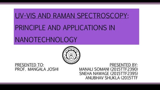Raman spectroscopy (1) | PPTX | Chemistry | Science