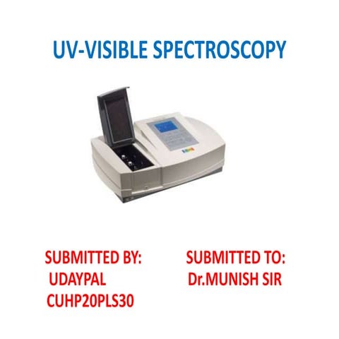 Uv visible spectroscopy