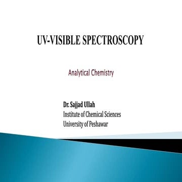 UV visible spectroscopy principles and instrumentation