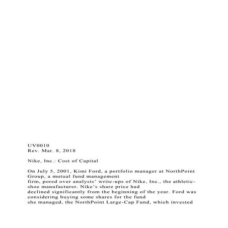 Nike Cost of Capital | PDF