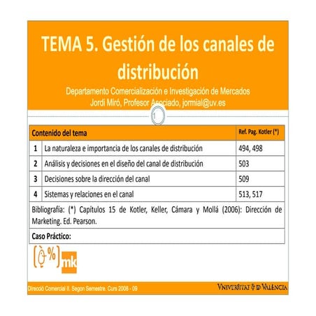Canales distribucion marketing: decisiones, diseño, conceptos