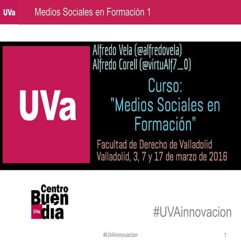 Uva   formación del profesorado - medios sociales en formación 1