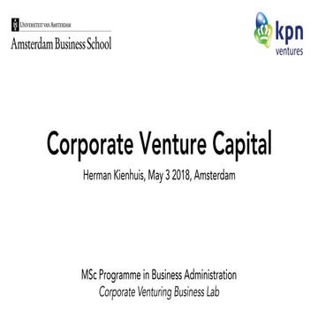 Guest lecture corporate venture capital (herman kienhuis)