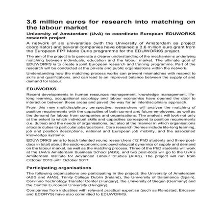 Uva press release (English)