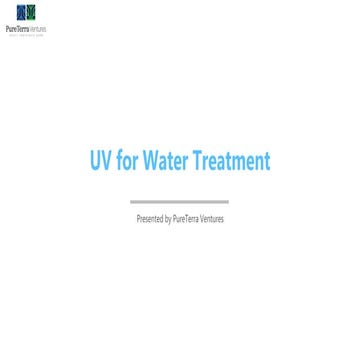 UV for water treatment