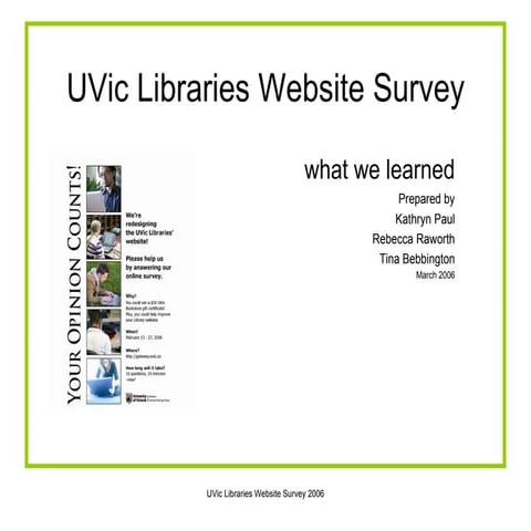 UVic Libraries Website Survey