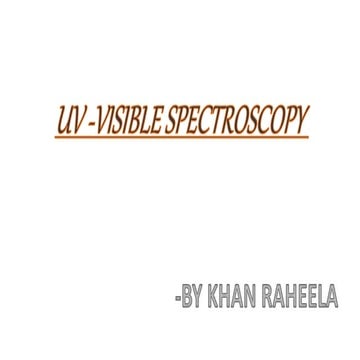 Uv spectroscopy