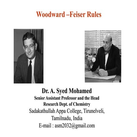 UV Spectroscopy - Woodward - Feiser Rules