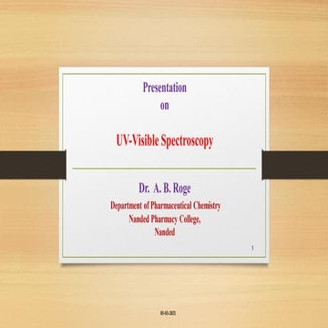UV-Visible Spectroscopy