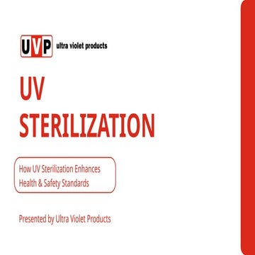 UV Sterilization|Ultra Violet Products.pptx