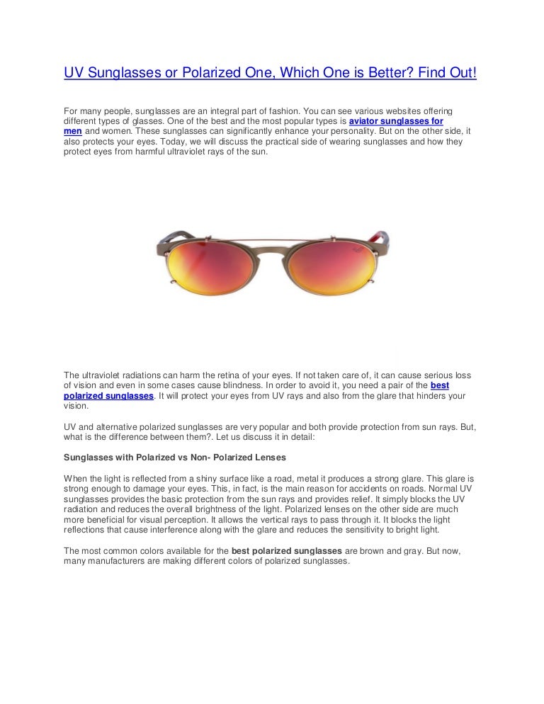 better sunglasses