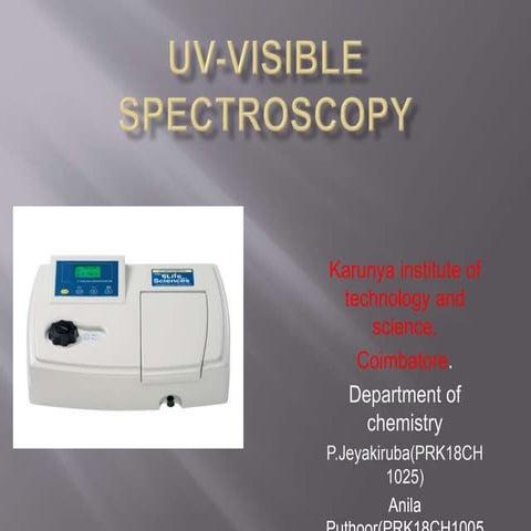 Uv visible spectroscopy