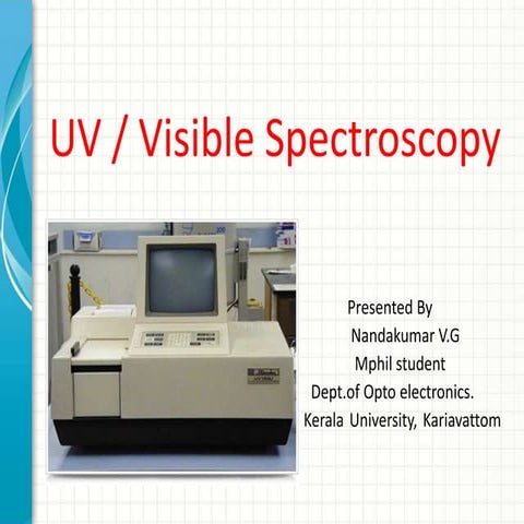 U V Visible Spectroscopy