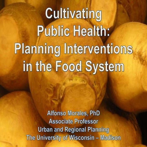 Cultivating Public Health:Planning Interventions in the Food System
