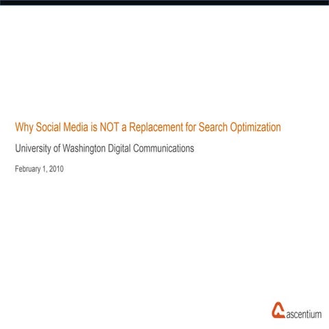 Uw Digital Communications Social Media Is Not Search