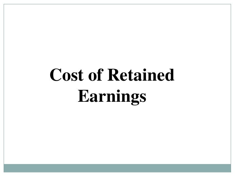Cost of Retained Earnings