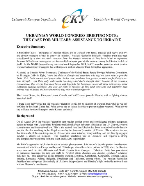 Uwc briefing note for nato   sept 3