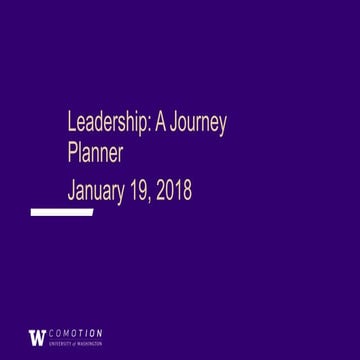 Leadership: A Journey Planner