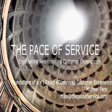 Foundations of a World Class E-Commerce Customer Service Experience