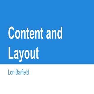 separating content and layout, HTML...