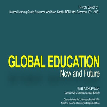 Four Key Notes of Global Education in IR 4.0