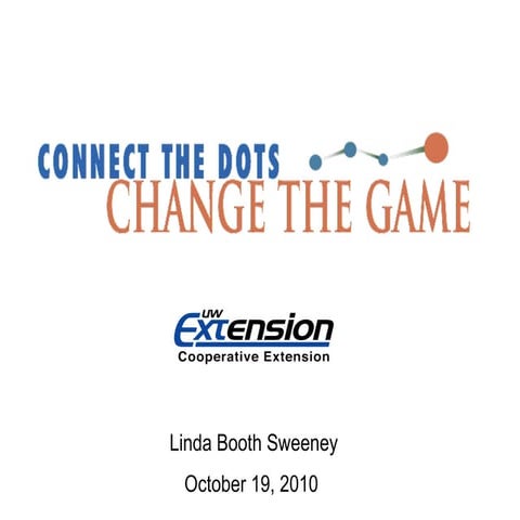 Connect the Dots and Change the Game--Linda Booth Sweeney