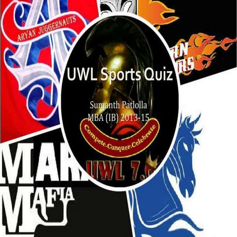 Sports Quiz - UWL 7.0 at IIFT Delhi_Nov 7, 2014