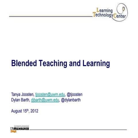 Blended teaching and learning