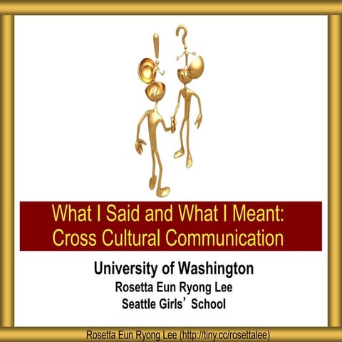 University of Washington REI Cross Cultural Communication