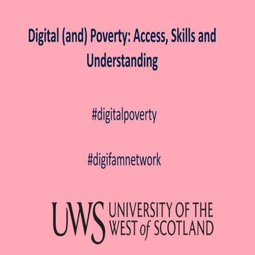 UWS Digital (and) Poverty event