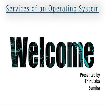 Services of an Operating System | Grade 10 ICT Presentation | PPTX