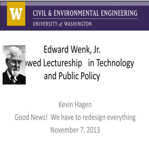 UW Wenk Lecture - Sustainable Business Nov 2013