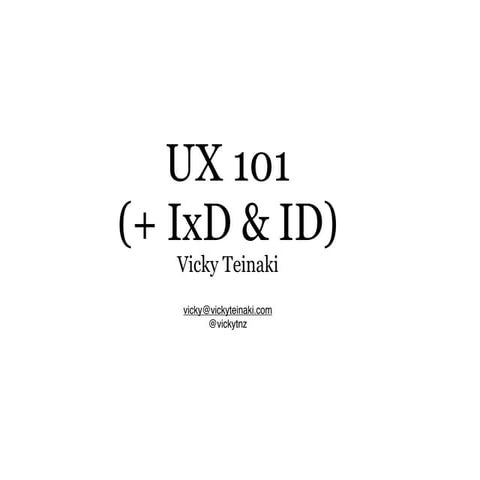 UX 101