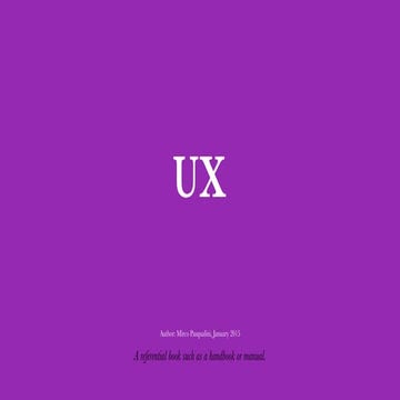 UX: User Experience