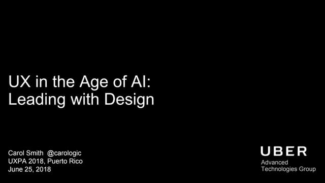 UX in the Age of AI: Leading with Design