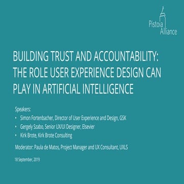 Building trust and accountability - the role User Experience design can play ...
