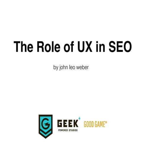 The Role of UX in SEO