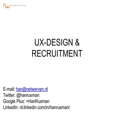 UX Design & Recruitment