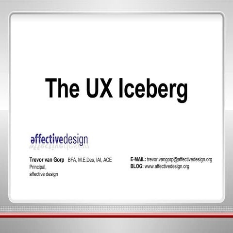 The User Experience Iceberg