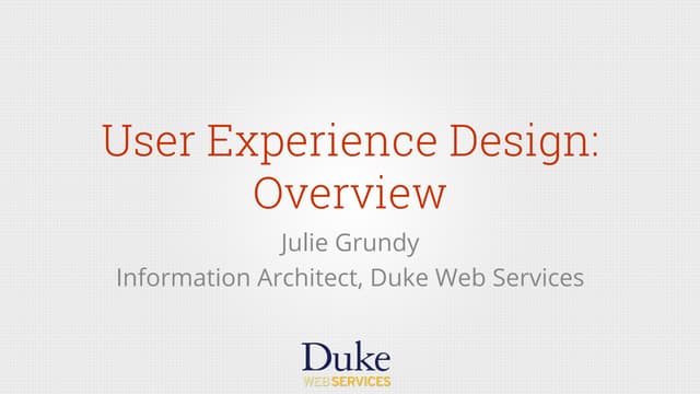 User Experience Design: an Overview