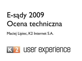 E-sądy 2009