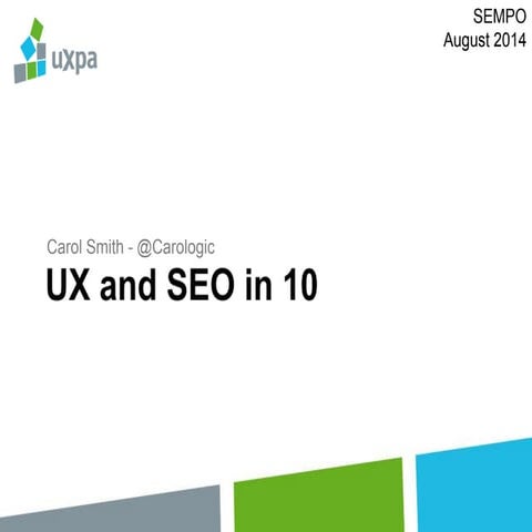 UX in 10 Minutes - Usability Testing - Presented at SEMPO
