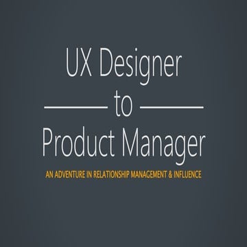 UX to PM
