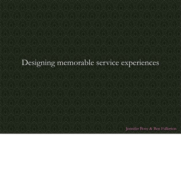 Ux Week 08 Memorable Service Experiences