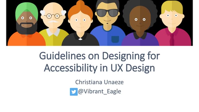 Guidelines on Designing for Accessibility in UX Design