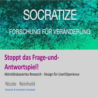 Activty based research design for U...